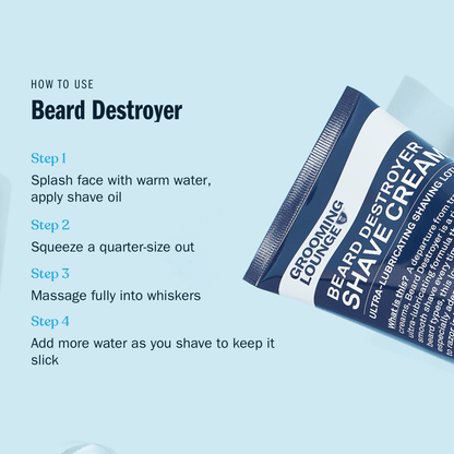 Grooming Lounge Beard Destroyer Shave Cream - Best Shave Cream For Sensitive Skin